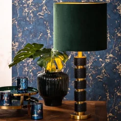 Straluma Lampvoet Azoyu zwart/brons exclusief kap></noscript> Lampenvoeten|Light and Living