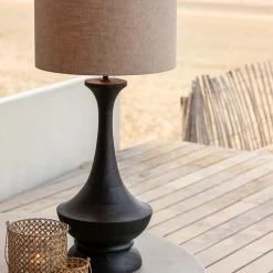 Straluma Lampvoet Nicolo zwart hout exclusief kap></noscript> Tafellampen|Lampenvoeten