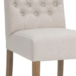 Straluma Landelijke eetkamerstoel stof met eiken pootjes><noscript><img width=