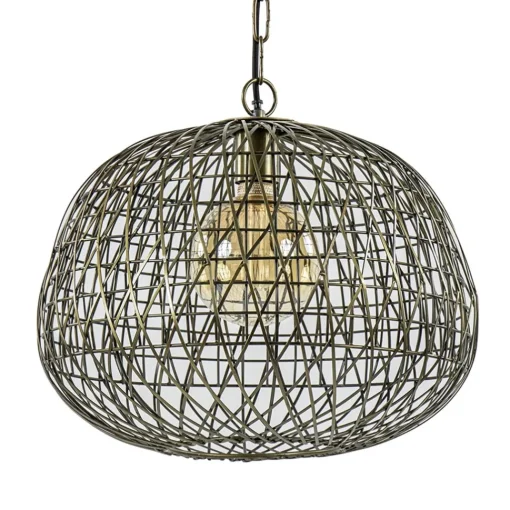 Straluma Landelijke hanglamp Alwina antiek brons L&L> Light and Living|Slaapkamerlampen