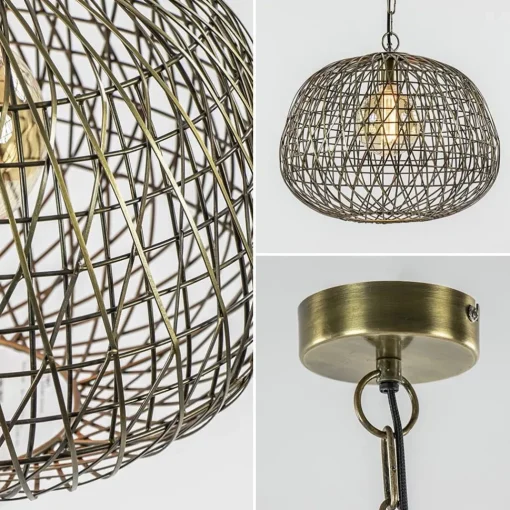 Straluma Landelijke hanglamp Alwina antiek brons L&L> Light and Living|Slaapkamerlampen