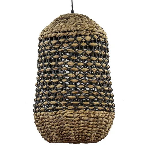 Straluma Landelijke hanglamp Tripoli rotan met zwart> Light and Living|Keukenverlichting