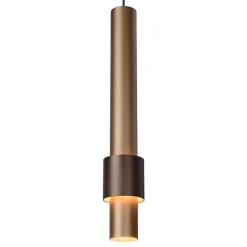 Straluma Landelijke 5-lichts LED hanglamp cilinders bruin></noscript> Hanglampen|Eettafellampen