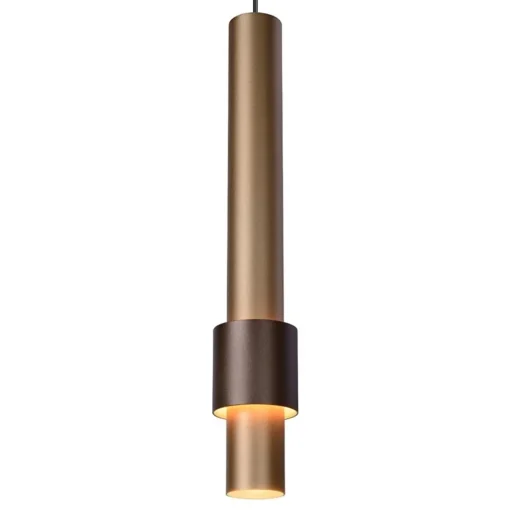 Straluma Landelijke 5-lichts LED hanglamp cilinders bruin> Hanglampen|Eettafellampen