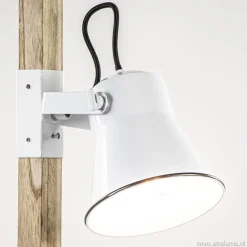 Straluma Landelijke 2-lichts vloerlamp hout met witte kappen></noscript> Leeslampen|Slaapkamerlampen