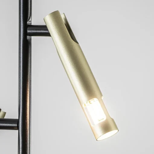 Straluma Landelijke plafondlamp zwart met goud G9> Keukenverlichting|Halverlichting