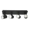 Straluma Langwerpige LED opbouwspot zwart 4-lichts> Plafondlampen|Opbouwspots