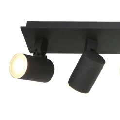 Straluma Langwerpige LED opbouwspot zwart 4-lichts></noscript> Plafondlampen|Opbouwspots