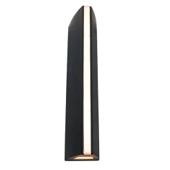 Straluma Langwerpige zwarte buitenlamp up+down en front> Buitenlampen|Wandlampen