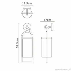Straluma Lantaarn buitenlamp antraciet met glas IP54></noscript> Wandlampen|Buitenlampen
