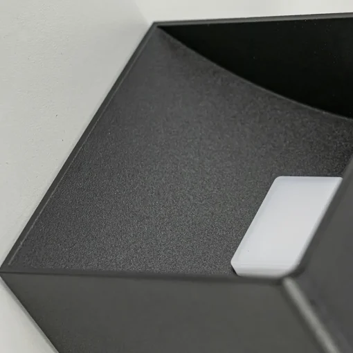 Straluma LED buitenlamp oplaadbaar zwart vierkant> Wandlampen|Buitenlampen