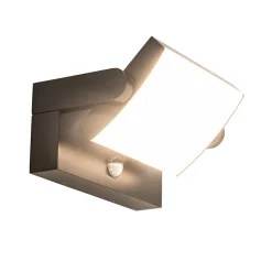 Straluma LED buitenlamp zwart met draaibare kap en sensor> Wandlampen|Buitenlampen