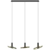 Straluma LED eettafelhanglamp 3-lichts balk zwart/goud dimbaar> Hanglampen|Eettafellampen