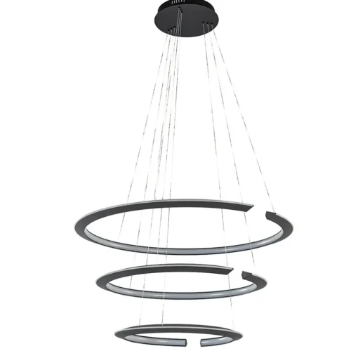 Straluma LED hanglamp ringen mat zwart> Hanglampen|Eettafellampen