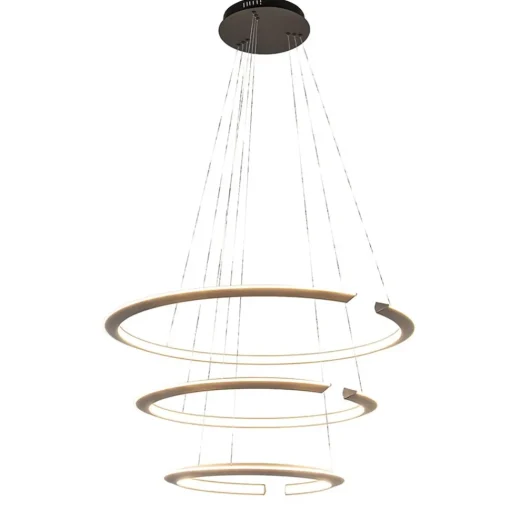 Straluma LED hanglamp ringen mat zwart> Hanglampen|Eettafellampen