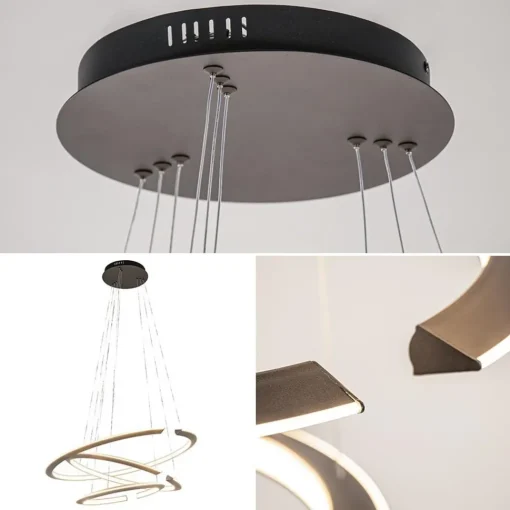 Straluma LED hanglamp ringen mat zwart> Hanglampen|Eettafellampen