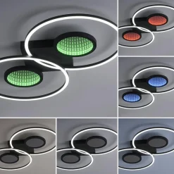 Straluma LED plafondlamp zwart ringen met RGB en memory></noscript> Plafondlampen|LED Plafondlampen