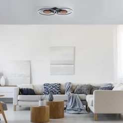 Straluma LED plafondlamp zwart ringen met RGB en memory></noscript> Plafondlampen|LED Plafondlampen