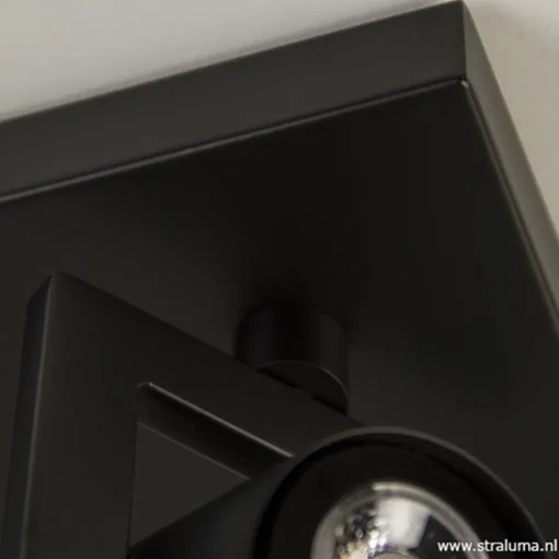 Straluma LED plafondspot vierkant mat zwart> Plafondlampen|Opbouwspots
