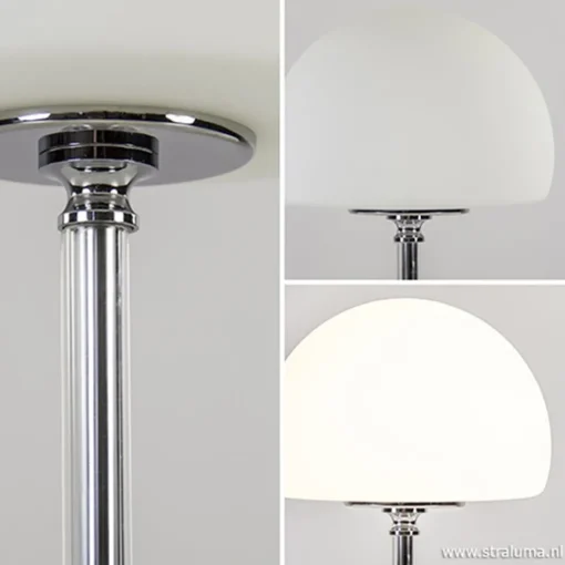 Straluma LED tafellamp chroom/opaal glas dimbaar> Tafellampen|Touch Lampen