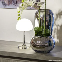 Straluma LED tafellamp chroom/opaal glas dimbaar></noscript> Tafellampen|Touch Lampen