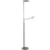 Straluma LED vloerlamp staal met uplighter en helder glas> Vloerlampen|Leeslampen