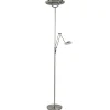 Straluma LED vloerlamp staal met uplighter en leeslamp> Vloerlampen|Leeslampen
