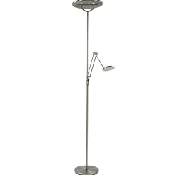 Straluma LED vloerlamp staal met uplighter en leeslamp> Vloerlampen|Leeslampen