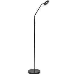 Straluma LED vloer/leeslamp mat zwart metaal verstelbaar> Vloerlampen|Leeslampen
