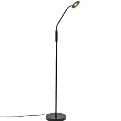 Straluma LED vloer/leeslamp mat zwart metaal verstelbaar> Vloerlampen|Leeslampen