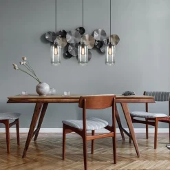 Straluma 3-Lichts eettafelhanglamp smoke glas cilinder></noscript> Eettafellampen|Pendel Lampen