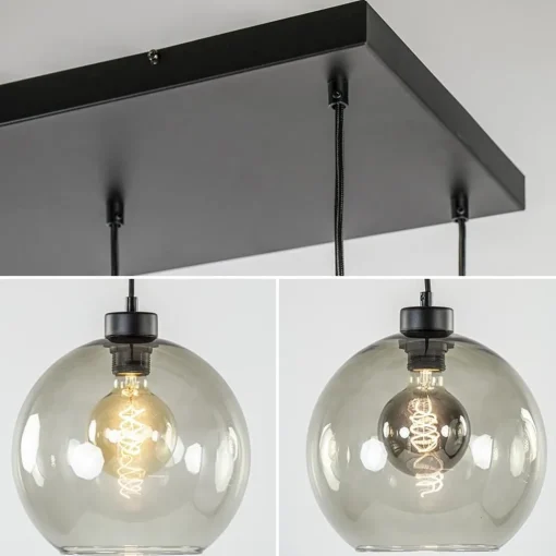 Straluma 8-Lichts eettafelhanglamp smoke glas + GU10 spots> Eettafellampen|Pendel Lampen