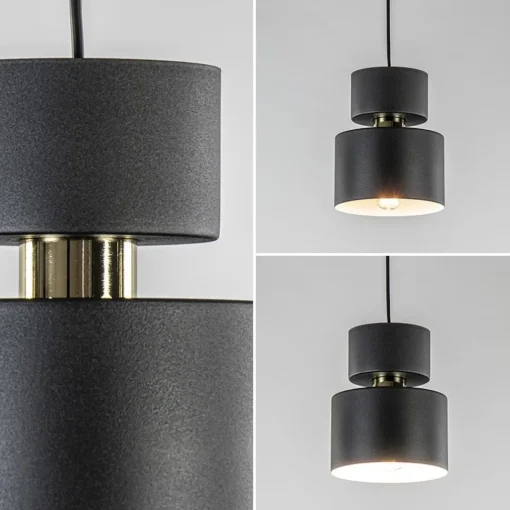 Straluma 3-Lichts eettafelhanglamp zwart met goud accent> Eettafellampen|Keukenverlichting