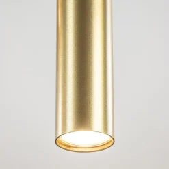 Straluma 3-Lichts hanglamp cilinders mat zwart met goud rond></noscript> Eettafellampen|Eetkamerverlichting