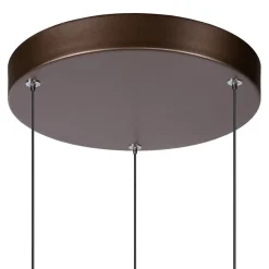 Straluma 3-Lichts hanglamp LED cilinders bruin rond></noscript> Hanglampen|Eettafellampen
