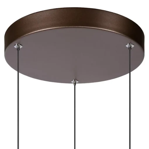 Straluma 3-Lichts hanglamp LED cilinders bruin rond> Hanglampen|Eettafellampen