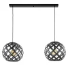 Straluma 2-Lichts hanglamp Scandinavisch/landelijk mat zwart> Eettafellampen|Keukenverlichting