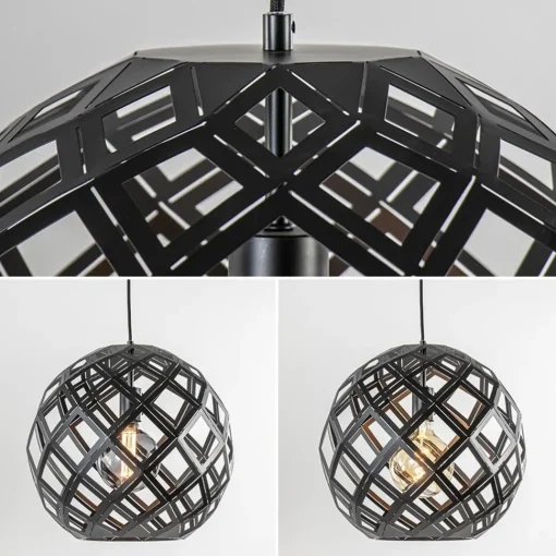 Straluma 2-Lichts hanglamp Scandinavisch/landelijk mat zwart> Eettafellampen|Keukenverlichting