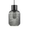 Straluma 1-Lichts hanglamp zwart met smoke glazen cilinder> Hanglampen|Klassieke Verlichting