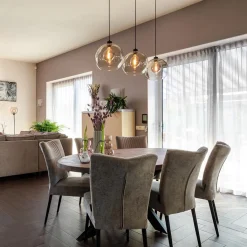 Straluma 3-Lichts hanglamp zwart met smoke glas></noscript> Eettafellampen|Pendel Lampen