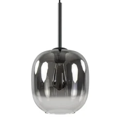Straluma 1-Lichts hanglamp zwart met smoke/helder glas> Hanglampen|Luxe Verlichting