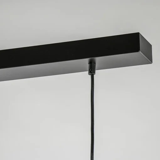 Straluma 5-Lichts hanglamp zwart-goud met opaal glas> Eettafellampen|Pendel Lampen