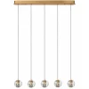 Straluma 5-Lichts LED eettafelhanglamp goud met glas> Hanglampen|Eettafellampen