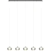 Straluma 5-Lichts LED eettafelhanglamp smoke glas dimbaar> Hanglampen|Eettafellampen