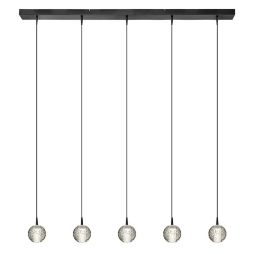 Straluma 5-Lichts LED eettafelhanglamp helder glazen bollen> Hanglampen|Eettafellampen