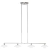 Straluma 4-Lichts LED hanglamp staal met witte schotels dimbaar> Hanglampen|Eettafellampen