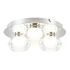 Straluma 3-Lichts LED plafondlamp chroom met helder glas> Plafondlampen|Halverlichting