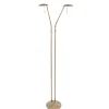Straluma 2-Lichts leeslamp brons LED dimbaar> Vloerlampen|Leeslampen