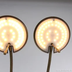 Straluma 2-Lichts leeslamp brons LED dimbaar></noscript> Vloerlampen|Leeslampen