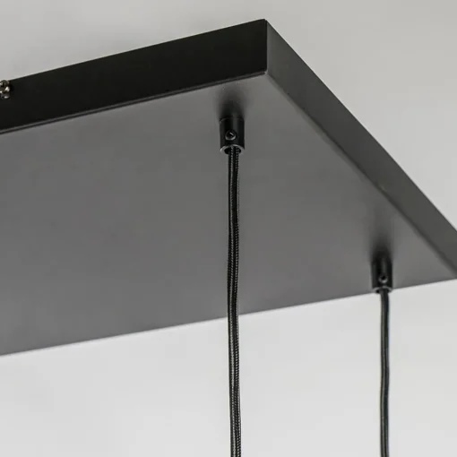 Straluma 8-Lichts metalen hanglamp cilinders mat zwart> Eettafellampen|Eetkamerverlichting